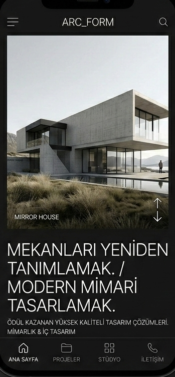 Mimarlık Stüdyosu mobil görünüm